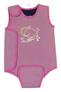 Růžové neoprenové kojenecké plavky s velrybami Jojo Maman Bébé