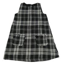 Černo-bílé kostkované pletené šaty H&M