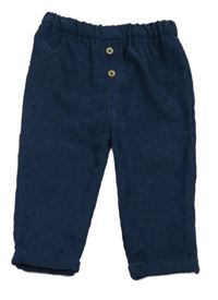 Tmavomodré manšestrové kalhoty Tu