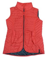 Ružová šušťáková prešívaná zateplená jezdecká vesta Fouganza