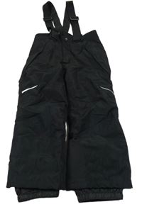 Černé šusťákové oteplovačky s odepínacími kšandami Crivit