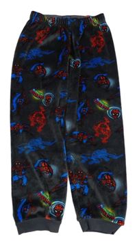 Tmavošedé plyšové kalhoty se Spider-manem M&S