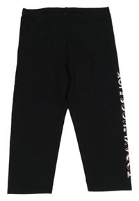 Černé capri legíny s nápisem 