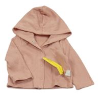 Nové - Staroružová vzorovaná prepínaci mikina s kapucňou Shein