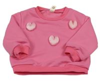 Ružová oversize mikina so srdiečkami Cozy Pixies