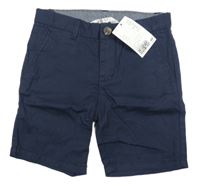 Nové - Tmavomodré plátěné kraťasy H&M