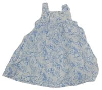 Biele plátenné kvetované šaty Primark