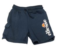 Tmavomodré teplákové kraťasy s logem Ellesse