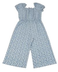 Bílý kalhotový culottes květovaný overal Matalan