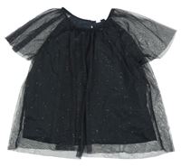 Černá třpytivá síťovaná halenka H&M
