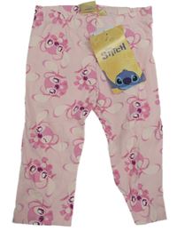 Nové - Svetloružové legíny so Stitchem Disney