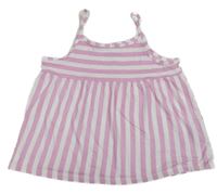 Ružovo-biela pruhovaná tunika H&M