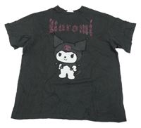 Tmavosivé tričko s potiskem - Kuromi H&M