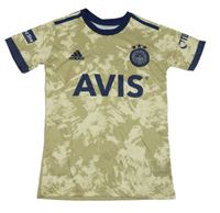 Béžové batikované sportovní tričko s logem Adidas 