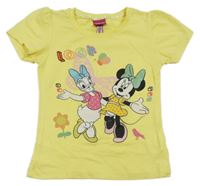 Žlté tričko s Minnie a Daisy Disney