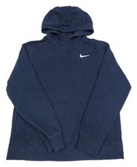 Tmavomodrá mikina s logem a kapucí Nike