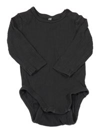 Tmavosivé rebrované body H&M