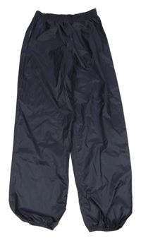 Tmavomodré šušťákové nepromokavé nohavice Decathlon