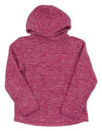 Růžová melírovaná fleecová mikina s kapucí Peter Storm
