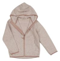 Světlerůžovo-bílá melírovaná pletená propínací mikina s kapucí H&M