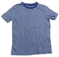 Modro-biele melírované tričko Tu
