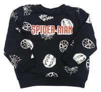 Čierna mikina s pavouky a Spider-many PRIMARK