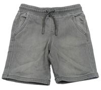 Šedé teplákové PULL ON riflové kraťasy Denim Co.