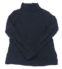 Tmavomodrý bodkovaná ý rolák H&M