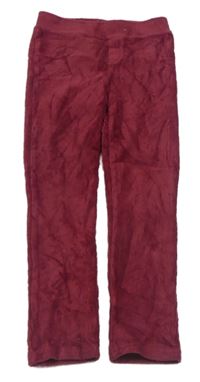 Vínové rebrované zamatové tregíny Nutmeg