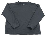 Tmavosivá mikina s nášivkou ZARA