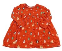 Červené vianočné šaty s obrázkami George