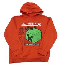 Červená mikina s Minecraft a kapucí PRIMARK
