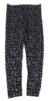 Čierno-strieborné vzorované legíny George