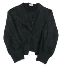 Čierny chlpatý prepínaci sveter TAPE 'A L'OEIL