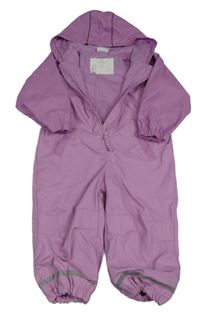 Lila-levandulová nepromokavá jarní kombinéza s kapucí orsolino