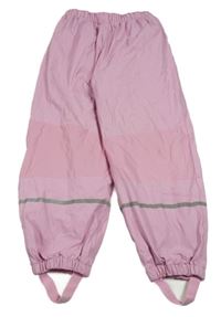 Světlerůžové nepromokavé podšité kalhoty lupilu