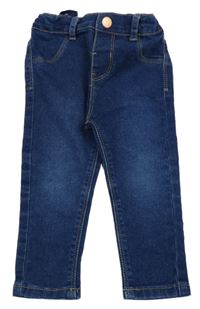 Modré skinny teplákové rifle PRIMARK