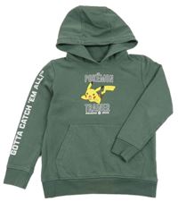 Khaki mikina s Pikachu a kapsou a kapucí Next