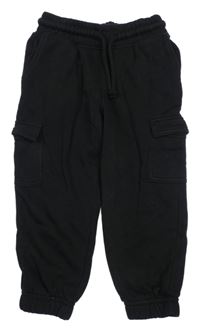 Černé cargo tepláky H&M