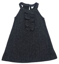 Sivé melírované šaty s volánem Zara