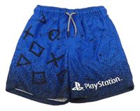 Safírovo-tmavomodré plážové kraťasy Playstation