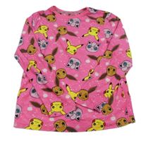 Neonově růžové skvrnité pyžamové triko s Pokémony Primark