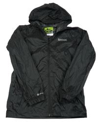 Čierna šušťáková nepromokavá funkčná bunda s kapucňou Regatta