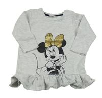 Svetlosivá melírovaná tepláková tunika s Minnie Disney