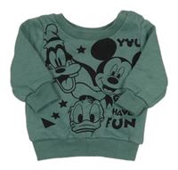 Zelená mikina s Mickeym a přáteli Primark