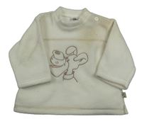 Smotanová fleecová mikina so psem