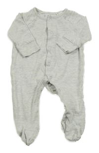 Svetlošedá -biely pruhovaný overal Mango