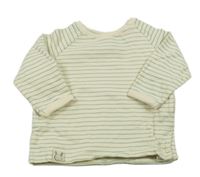 Béžovo-zelená pruhovaná prepínaci mikina