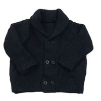 Tmavomodrý prepínaci sveter s golierom Matalan