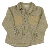 Béžová menšestrová košeľová bunda